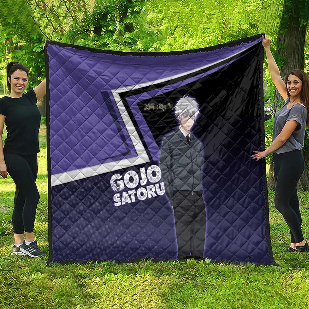 Gojo Satoru Quilt Bold Anime Poster Style