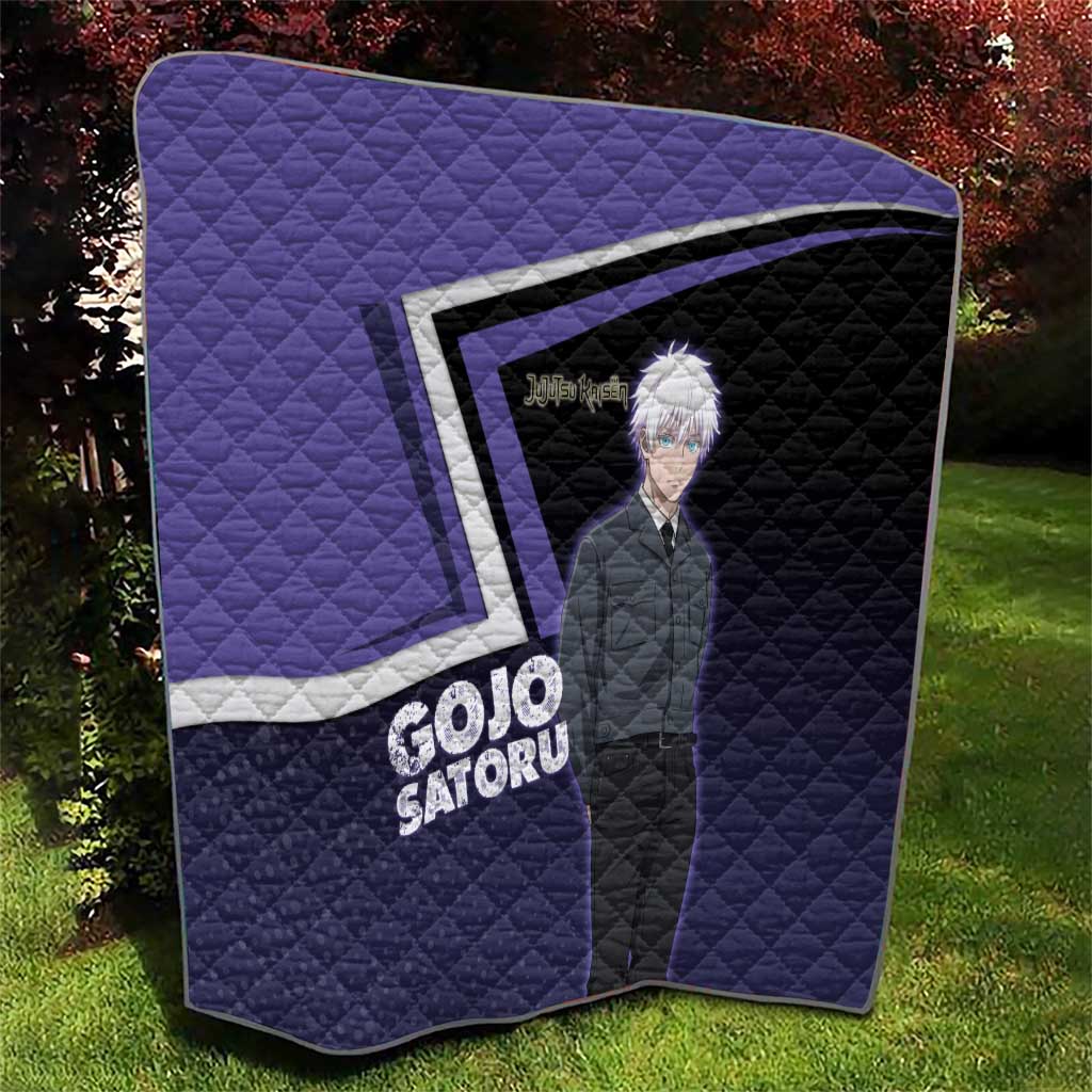 Gojo Satoru Quilt Bold Anime Poster Style
