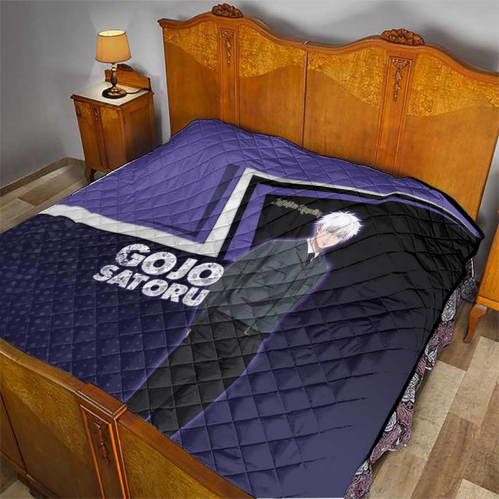 Gojo Satoru Quilt Bold Anime Poster Style