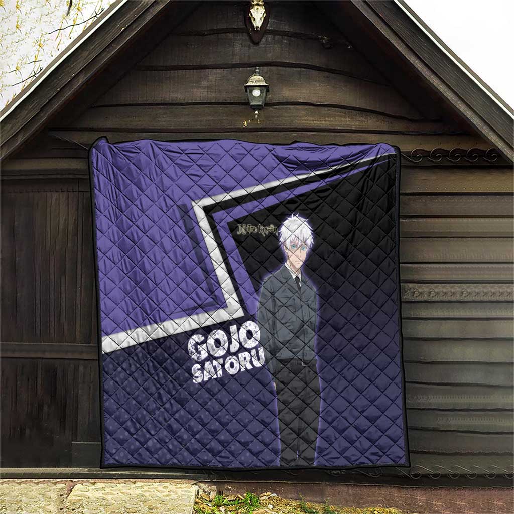 Gojo Satoru Quilt Bold Anime Poster Style
