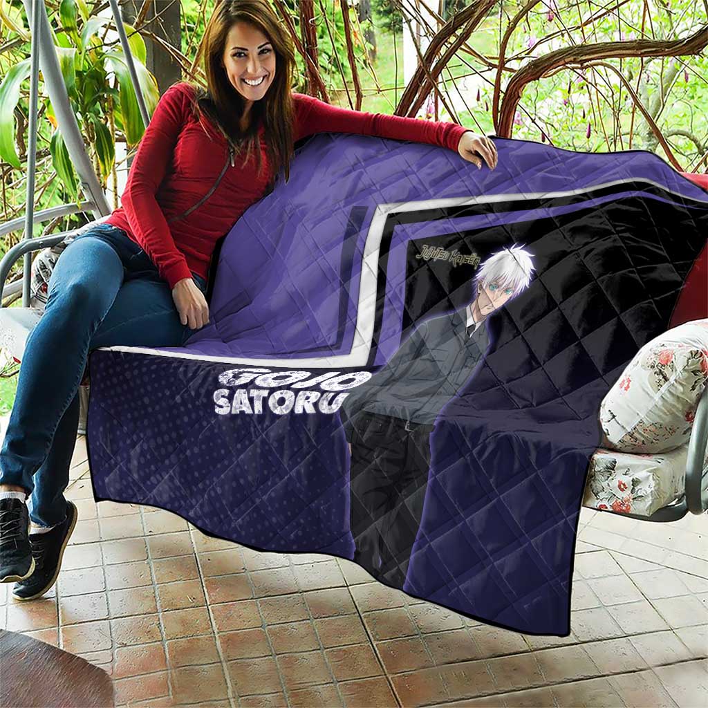 Gojo Satoru Quilt Bold Anime Poster Style