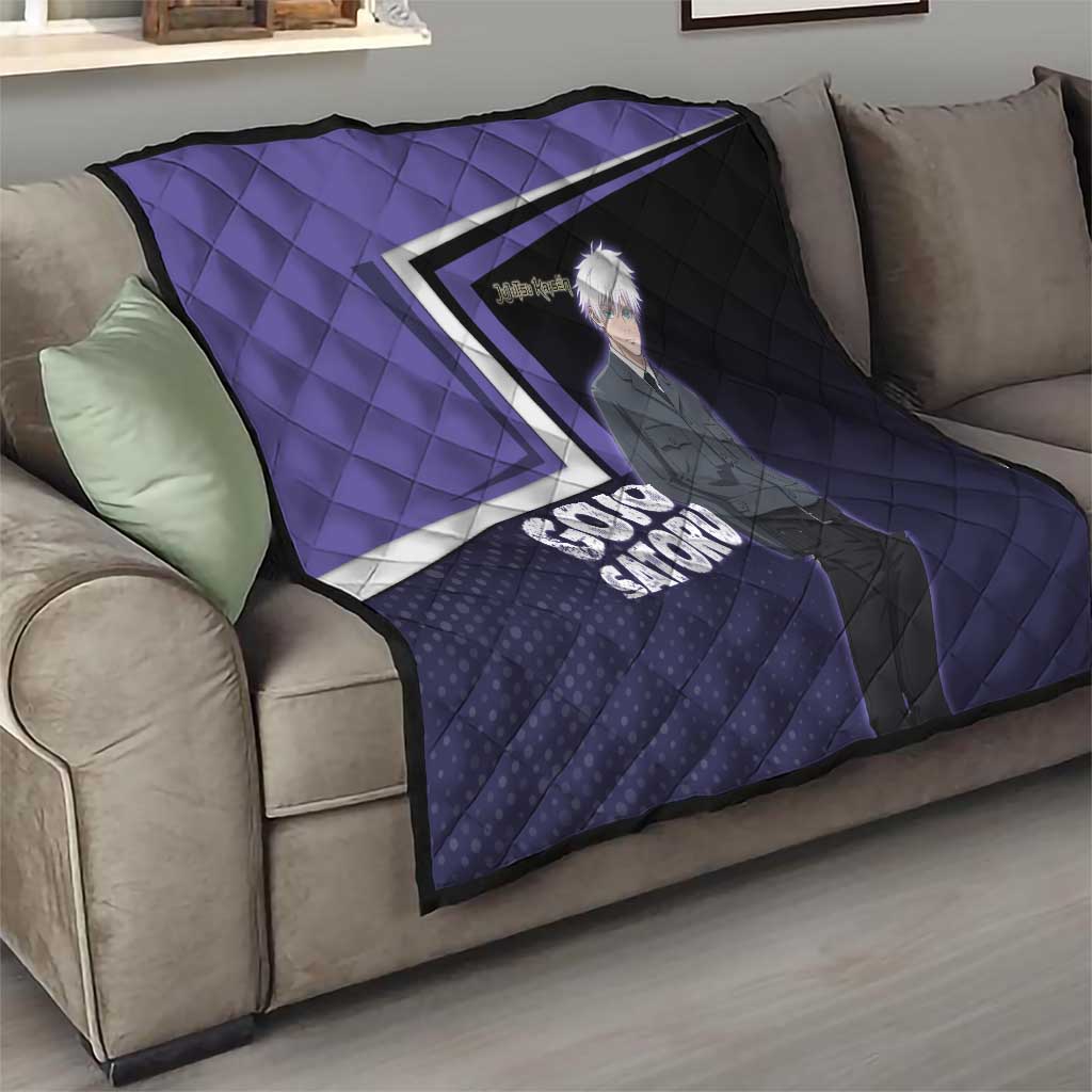 Gojo Satoru Quilt Bold Anime Poster Style