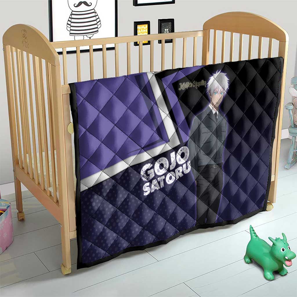 Gojo Satoru Quilt Bold Anime Poster Style