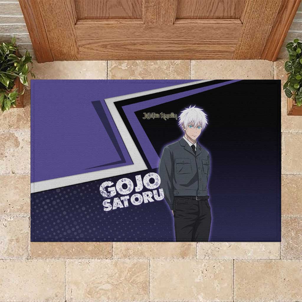 Gojo Satoru Rubber Doormat Bold Anime Poster Style