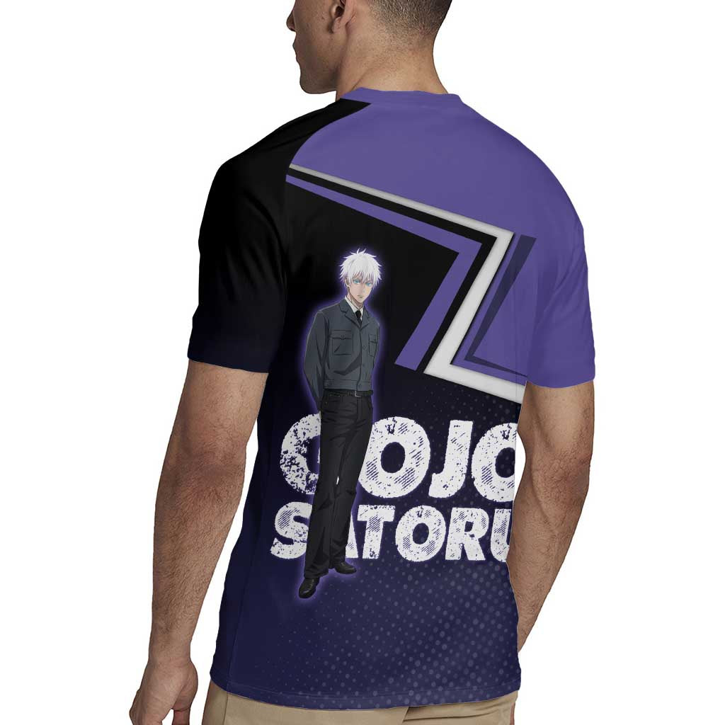 Gojo Satoru Rugby Jersey Bold Anime Poster Style