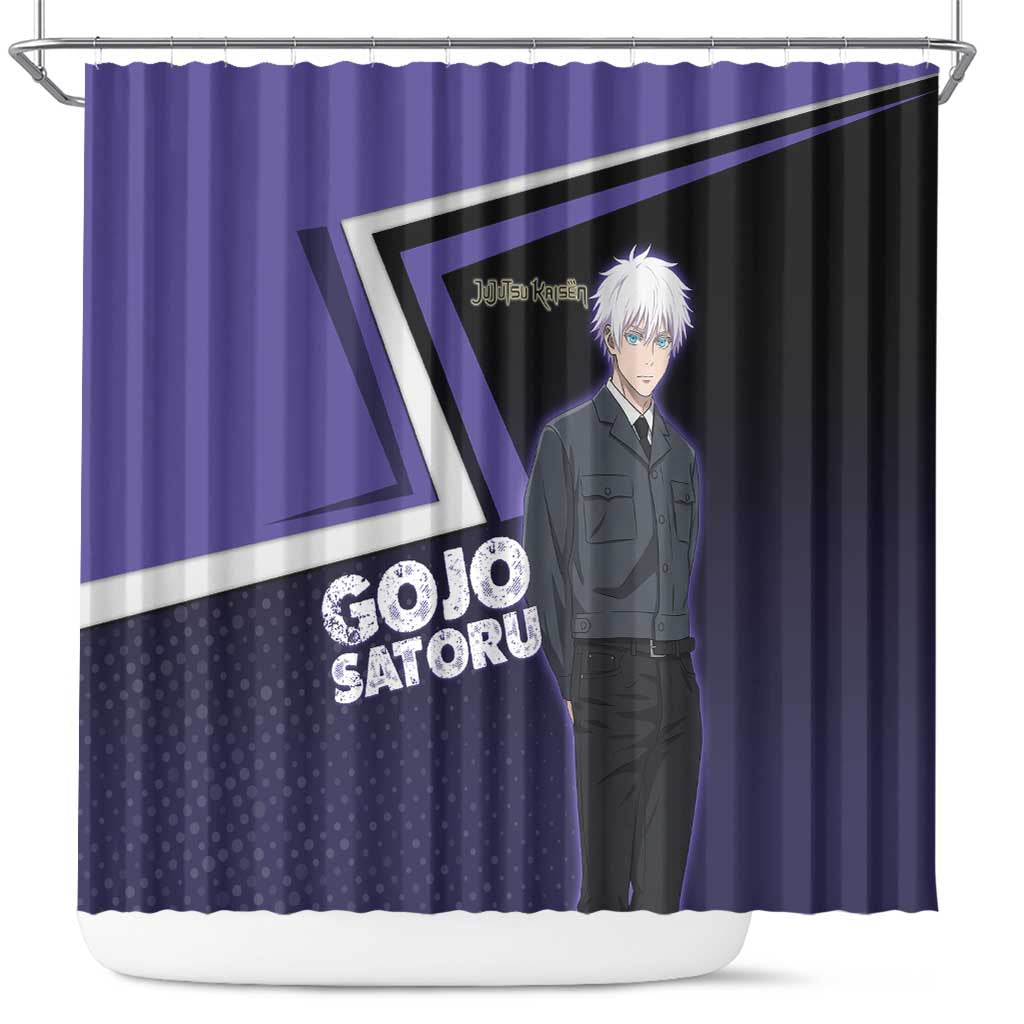 Gojo Satoru Shower Curtain Bold Anime Poster Style