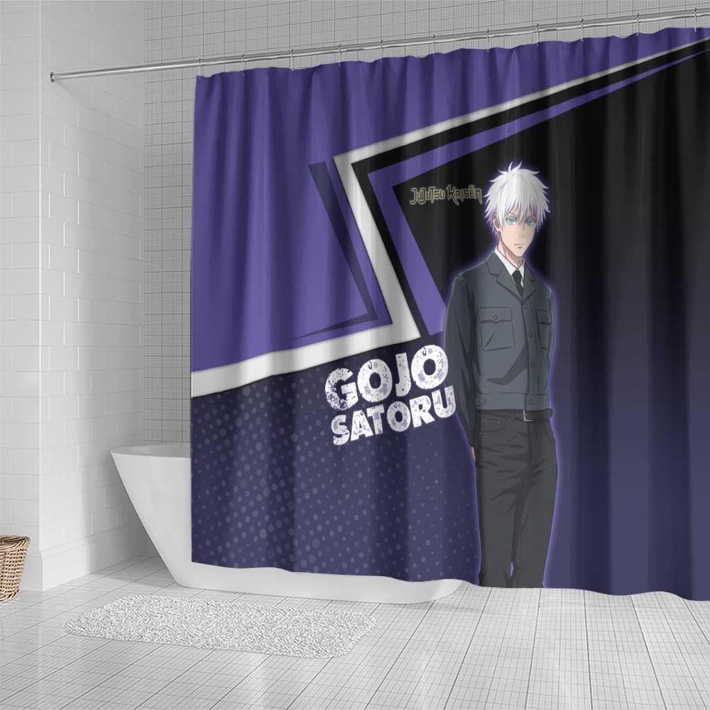 Gojo Satoru Shower Curtain Bold Anime Poster Style
