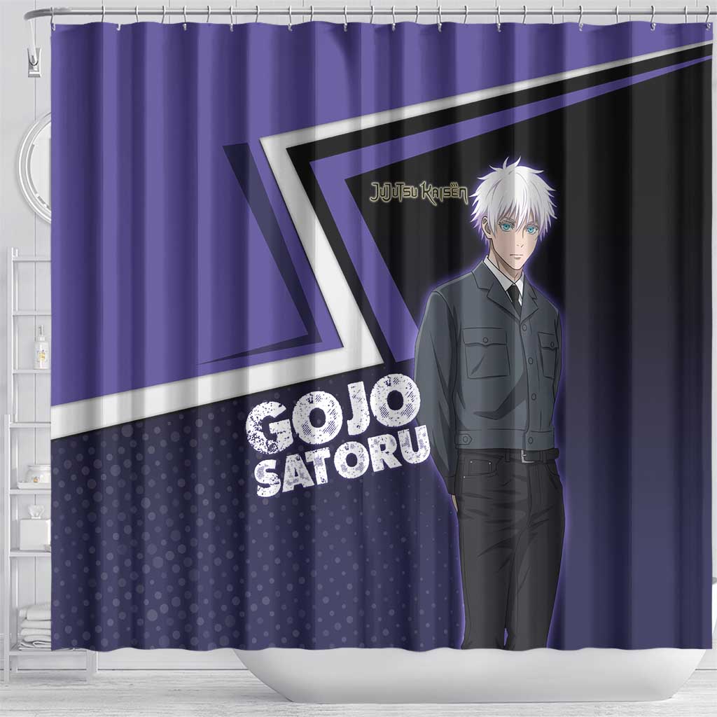 Gojo Satoru Shower Curtain Bold Anime Poster Style