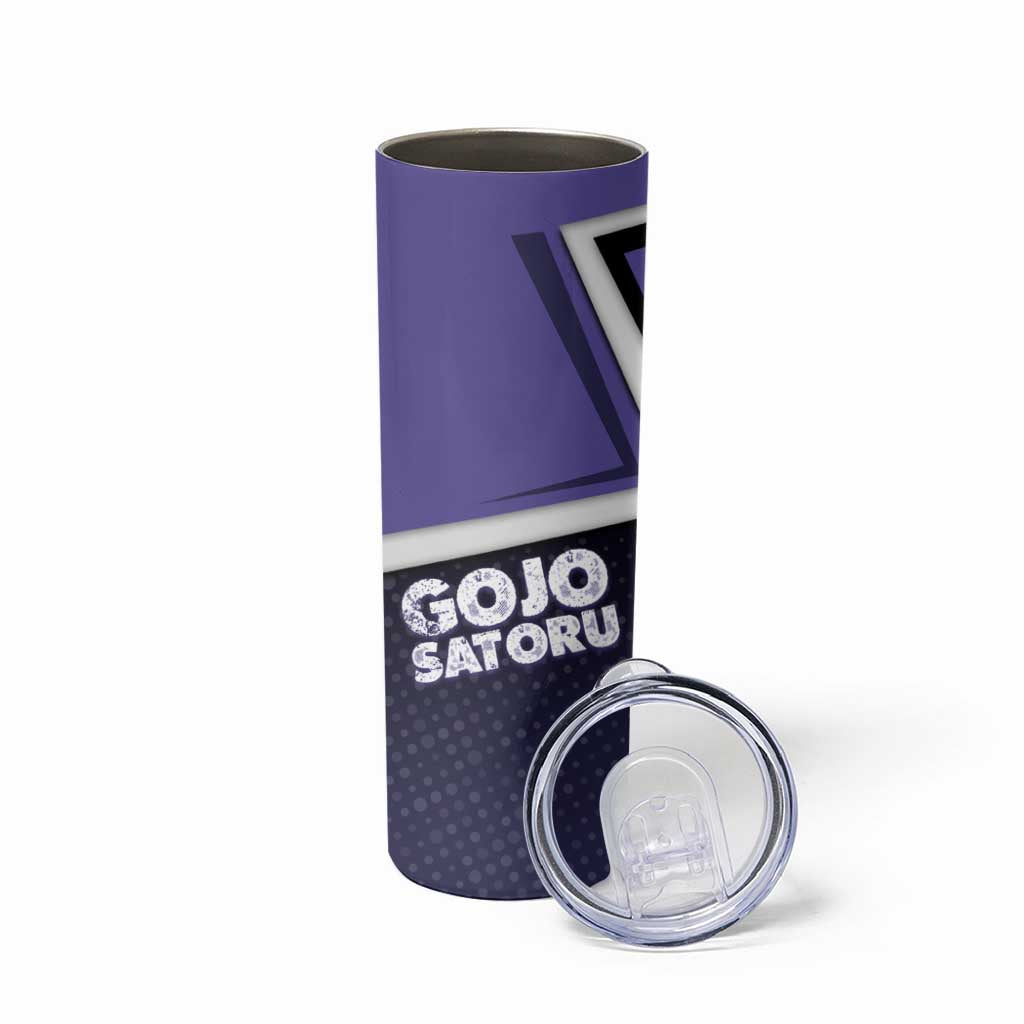 Gojo Satoru Skinny Tumbler Bold Anime Poster Style