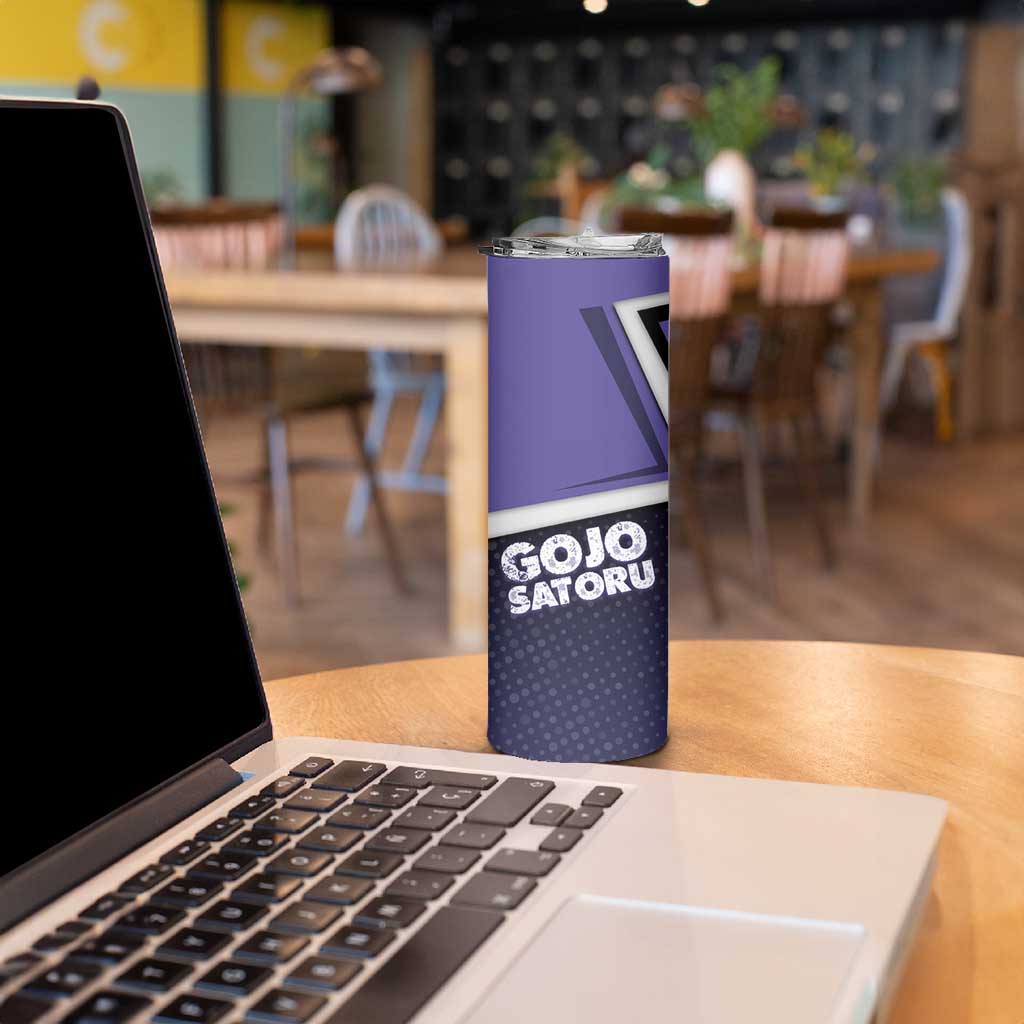 Gojo Satoru Skinny Tumbler Bold Anime Poster Style