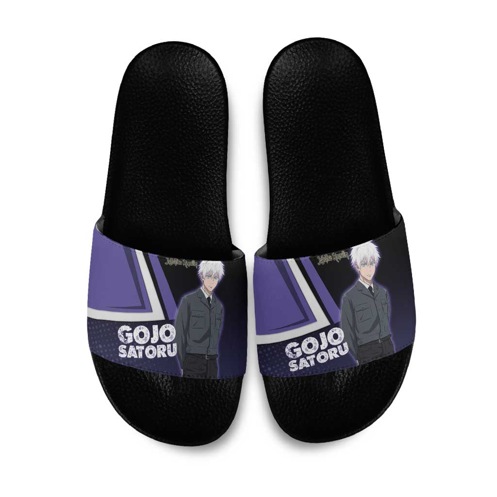 Gojo Satoru Slide Sandals Bold Anime Poster Style