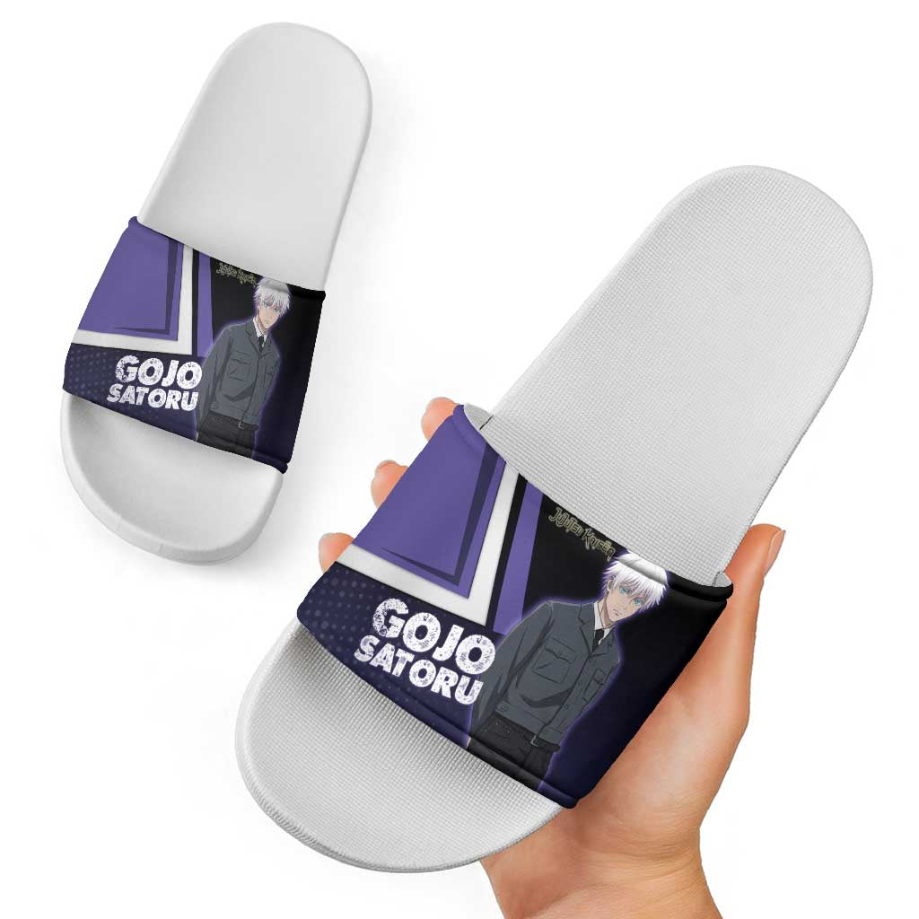Gojo Satoru Slide Sandals Bold Anime Poster Style