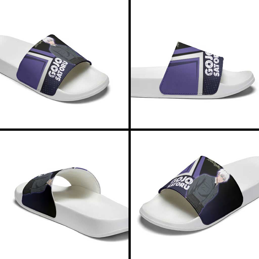 Gojo Satoru Slide Sandals Bold Anime Poster Style