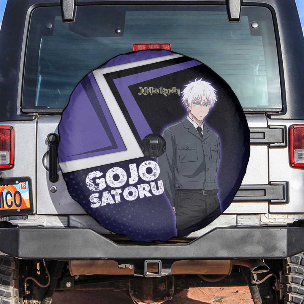 Gojo Satoru Spare Tire Cover Bold Anime Poster Style
