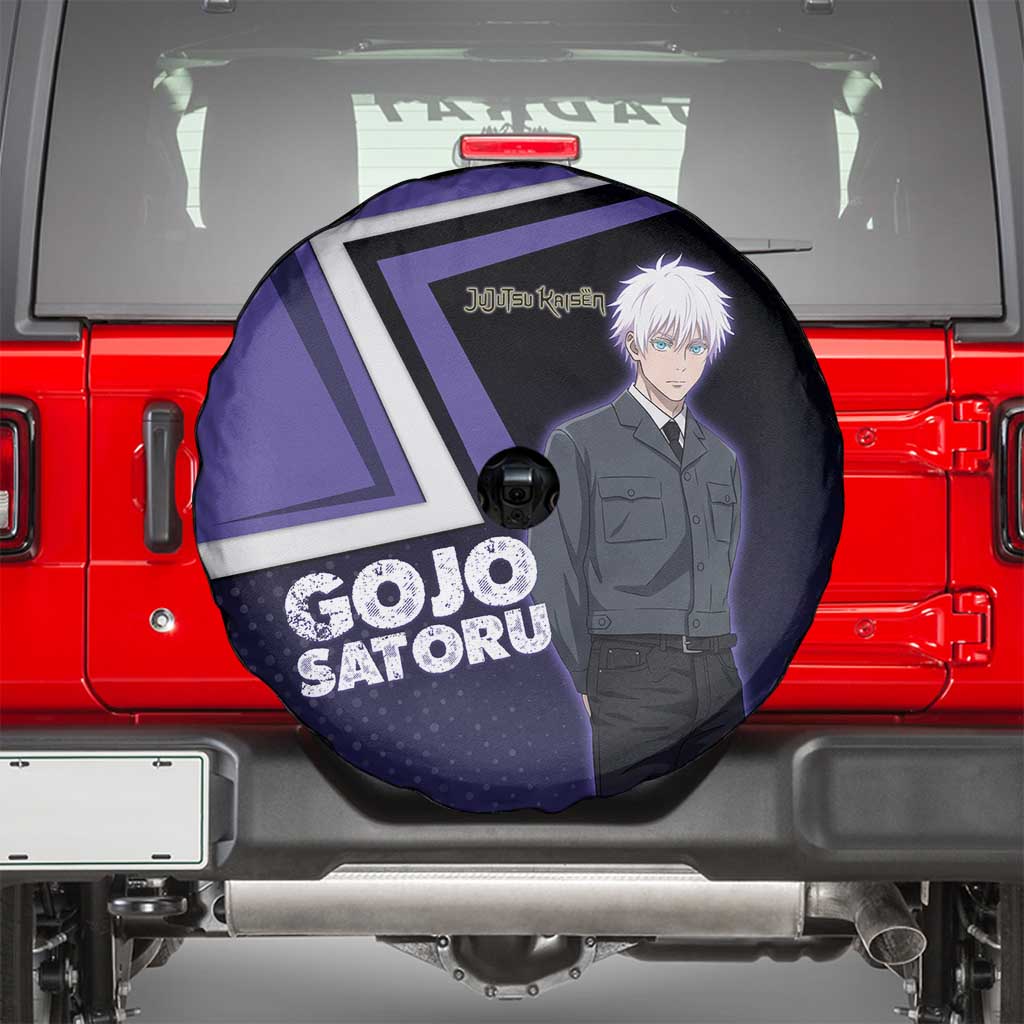 Gojo Satoru Spare Tire Cover Bold Anime Poster Style