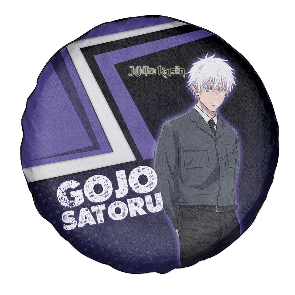 Gojo Satoru Spare Tire Cover Bold Anime Poster Style