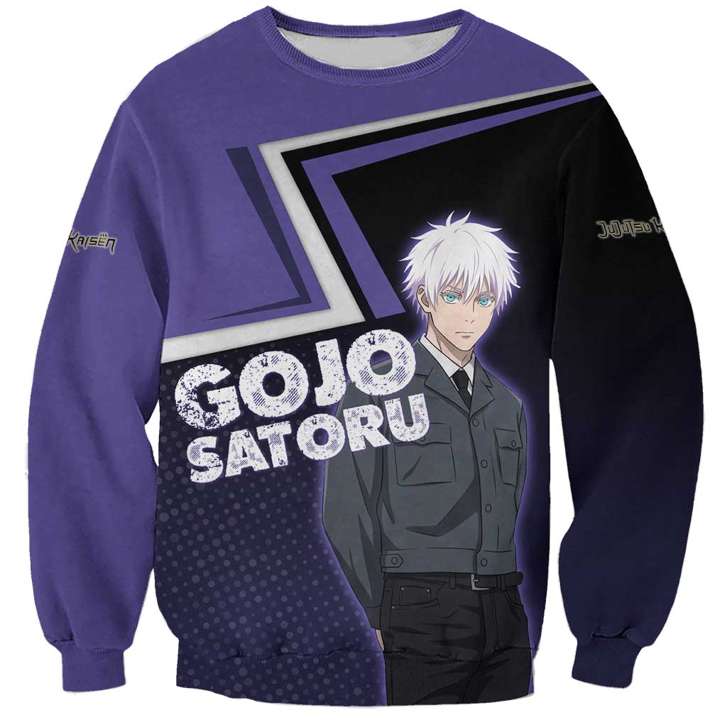 Gojo Satoru Sweatshirt Bold Anime Poster Style