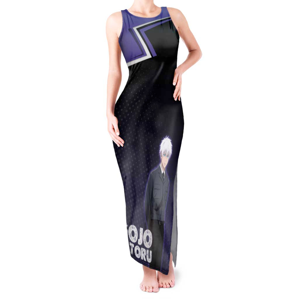 Gojo Satoru Tank Maxi Dress Bold Anime Poster Style