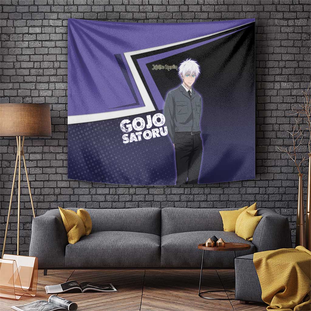 Gojo Satoru Tapestry Bold Anime Poster Style