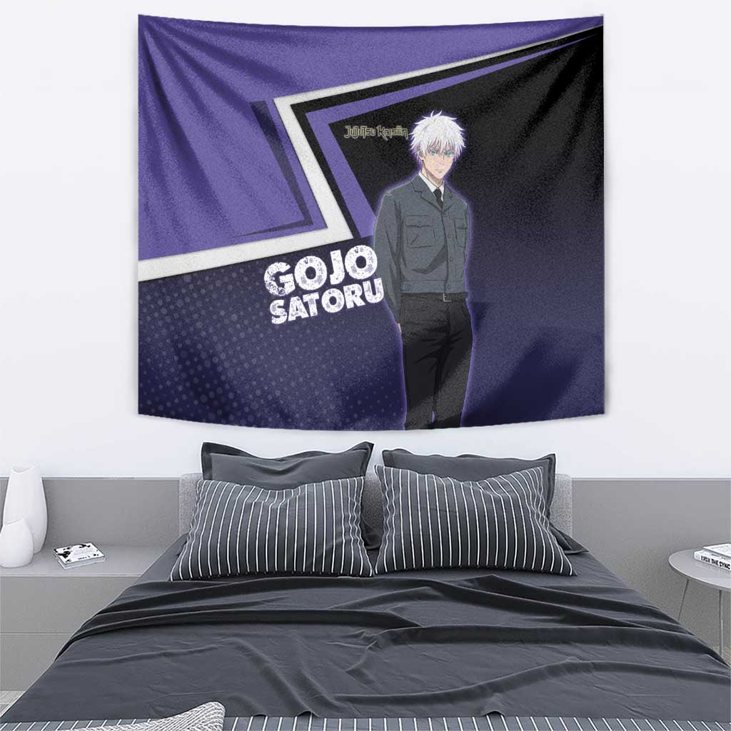 Gojo Satoru Tapestry Bold Anime Poster Style