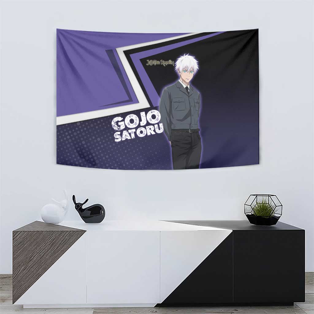 Gojo Satoru Tapestry Bold Anime Poster Style