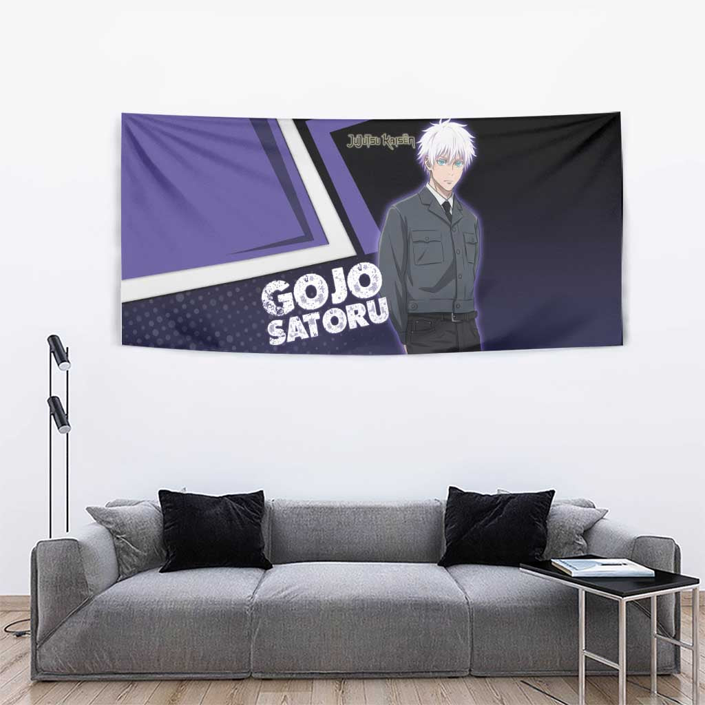 Gojo Satoru Tapestry Bold Anime Poster Style