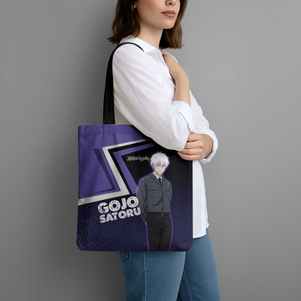 Gojo Satoru Tote Bag Bold Anime Poster Style