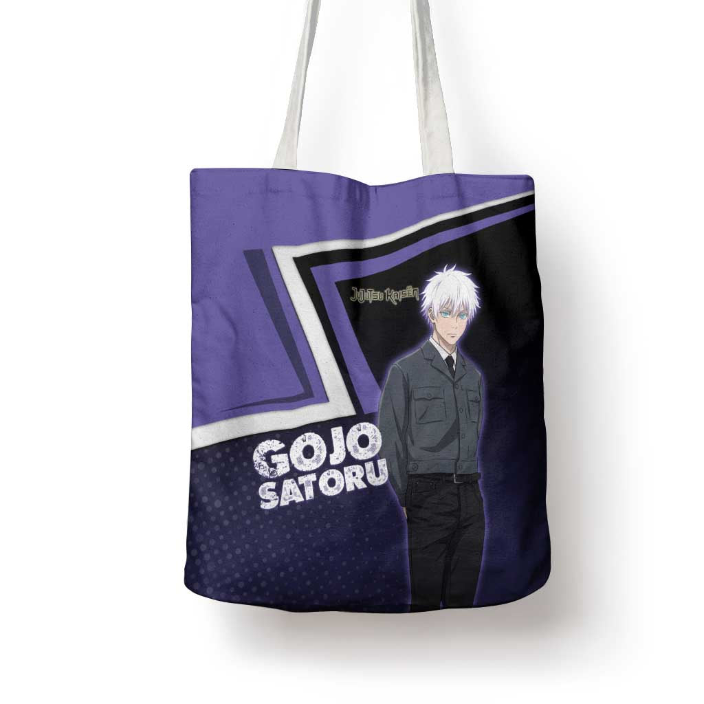 Gojo Satoru Tote Bag Bold Anime Poster Style