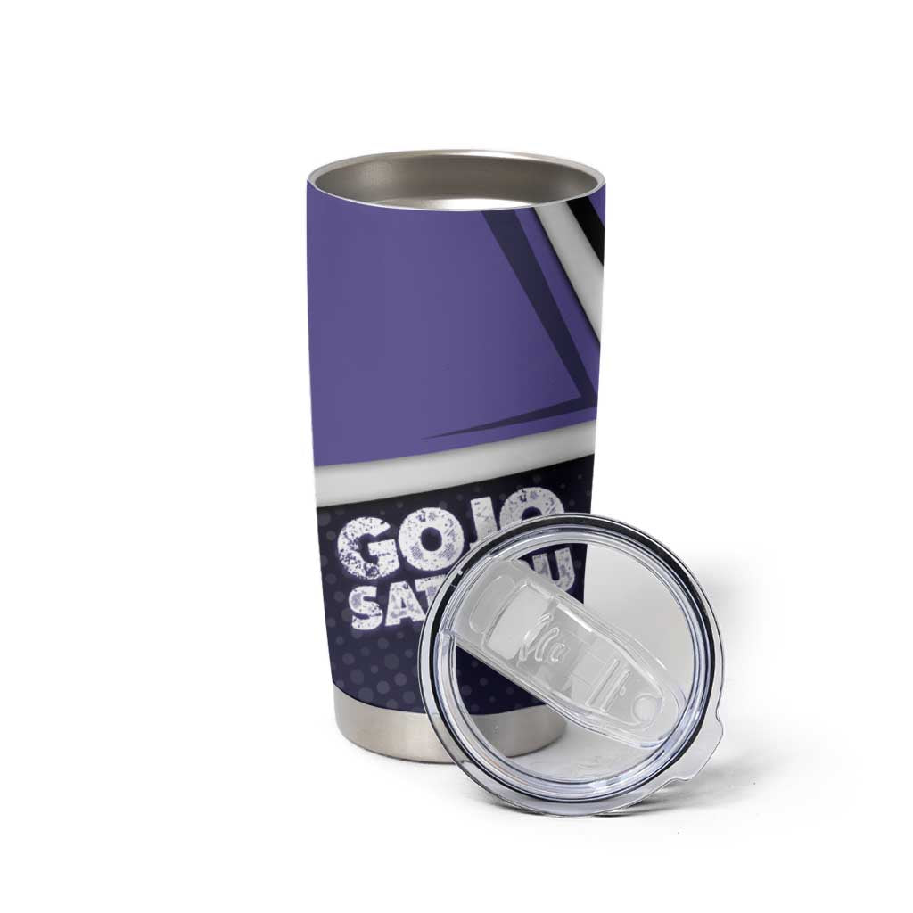 Gojo Satoru Tumbler Cup Bold Anime Poster Style