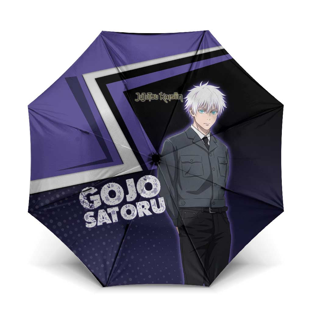 Gojo Satoru Umbrella Bold Anime Poster Style