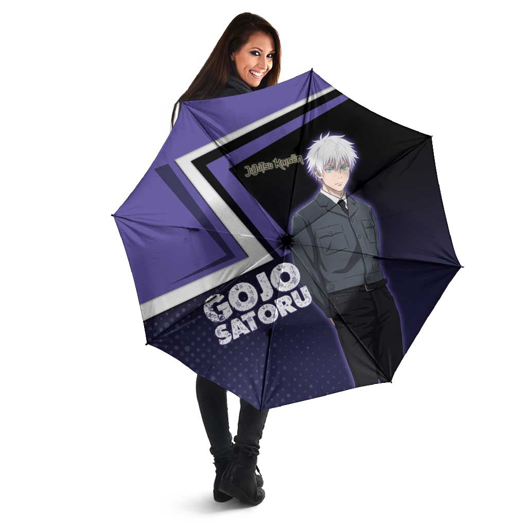 Gojo Satoru Umbrella Bold Anime Poster Style