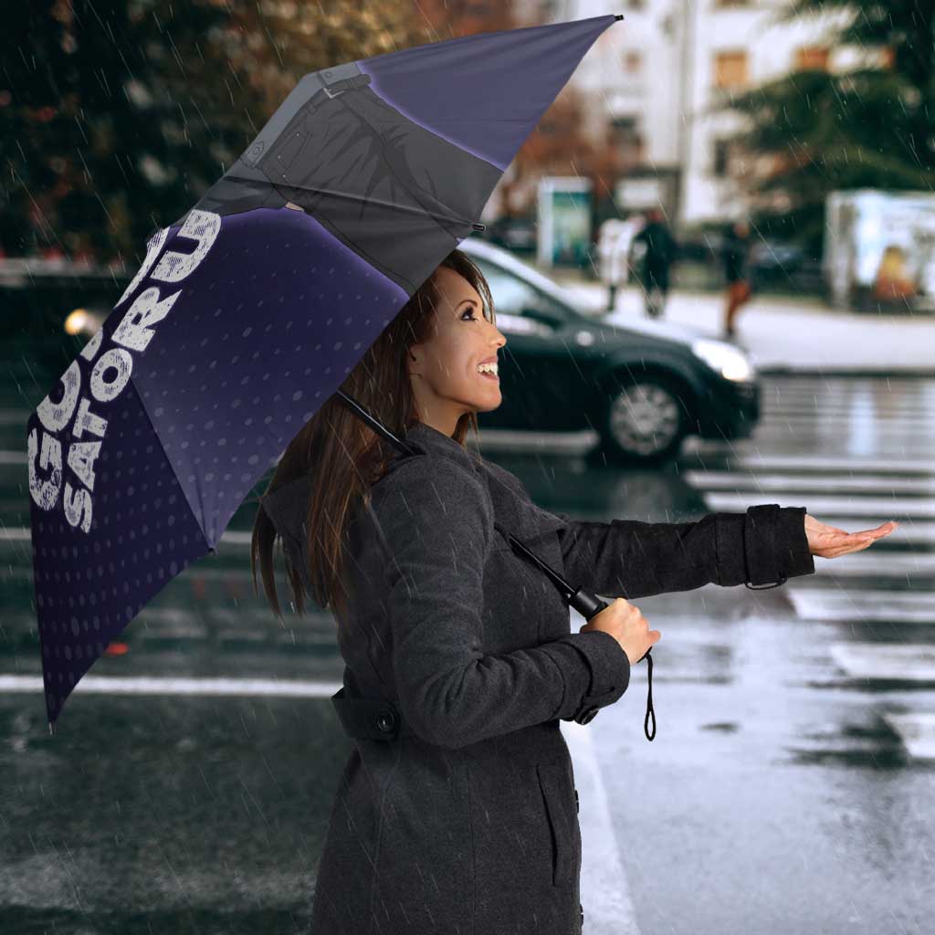 Gojo Satoru Umbrella Bold Anime Poster Style