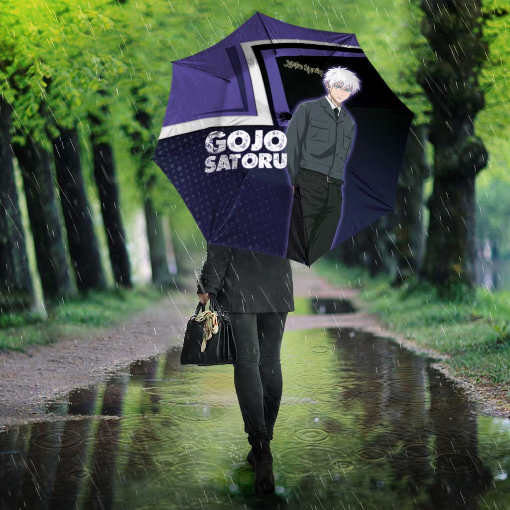 Gojo Satoru Umbrella Bold Anime Poster Style