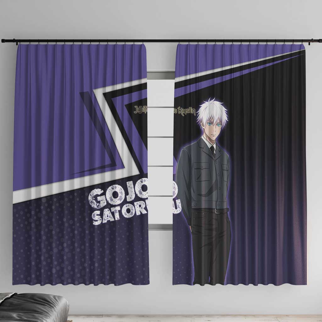 Gojo Satoru Window Curtain Bold Anime Poster Style