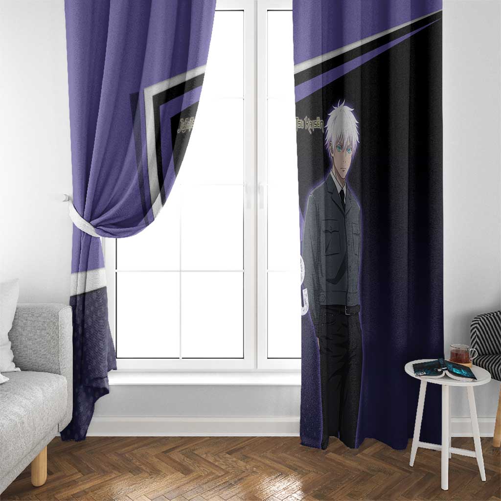 Gojo Satoru Window Curtain Bold Anime Poster Style