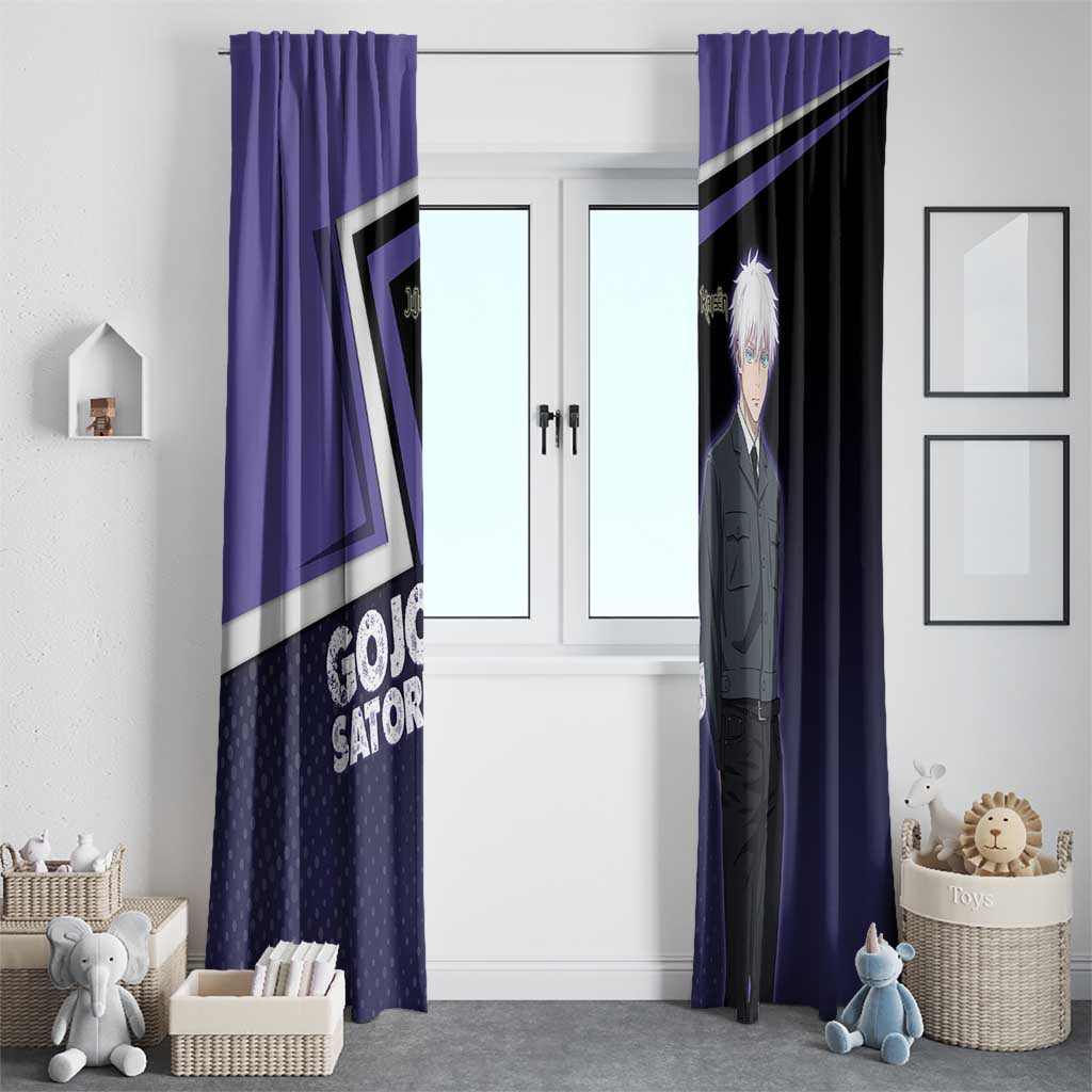 Gojo Satoru Window Curtain Bold Anime Poster Style