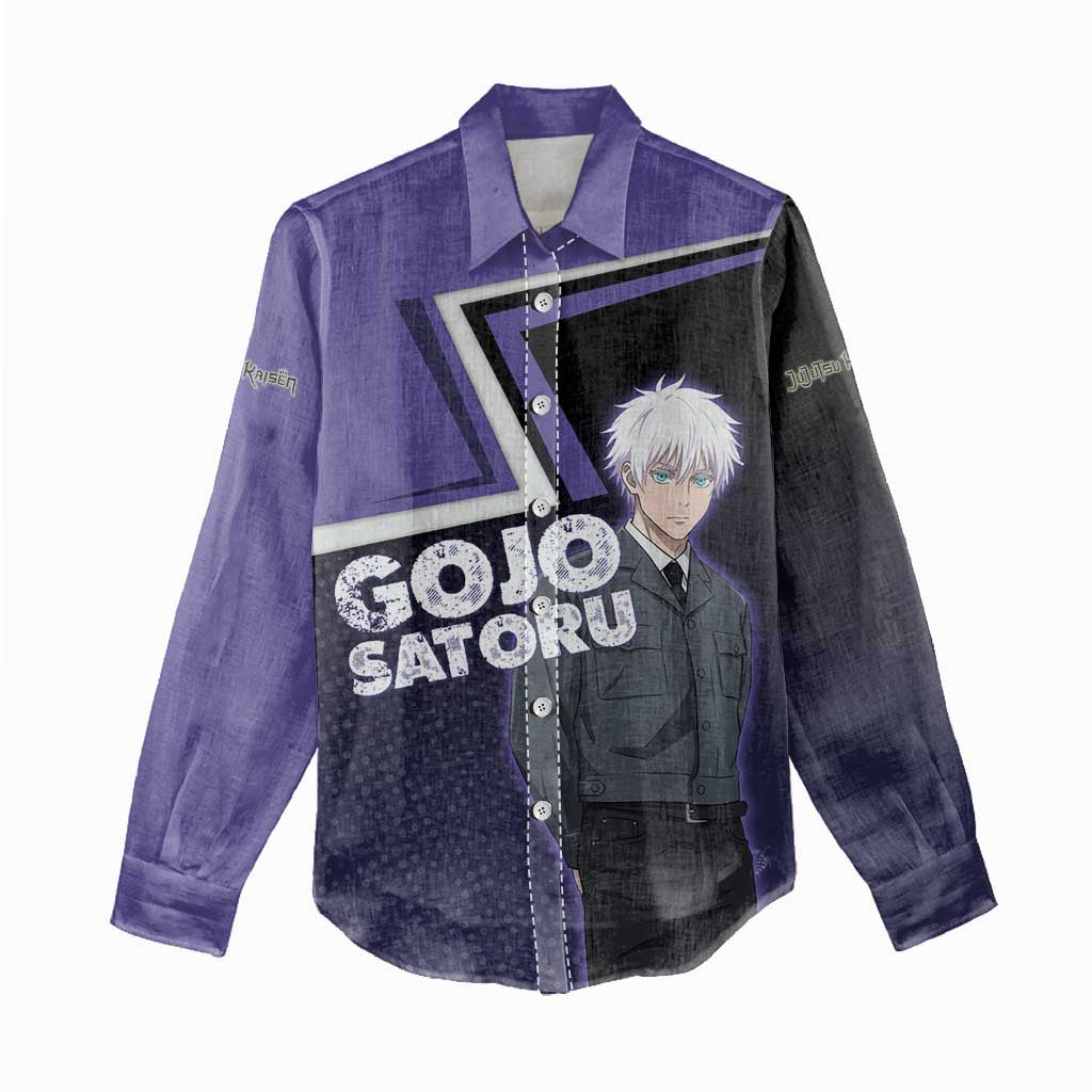 Gojo Satoru Women Casual Shirt Bold Anime Poster Style