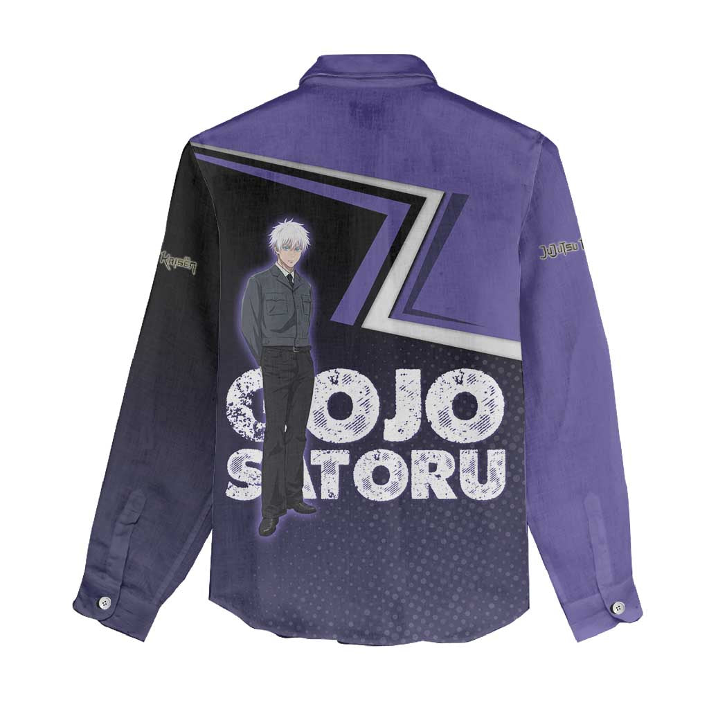 Gojo Satoru Women Casual Shirt Bold Anime Poster Style