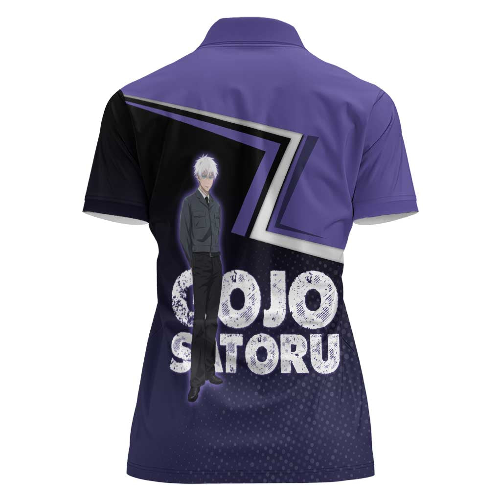 Gojo Satoru Women Polo Shirt Bold Anime Poster Style