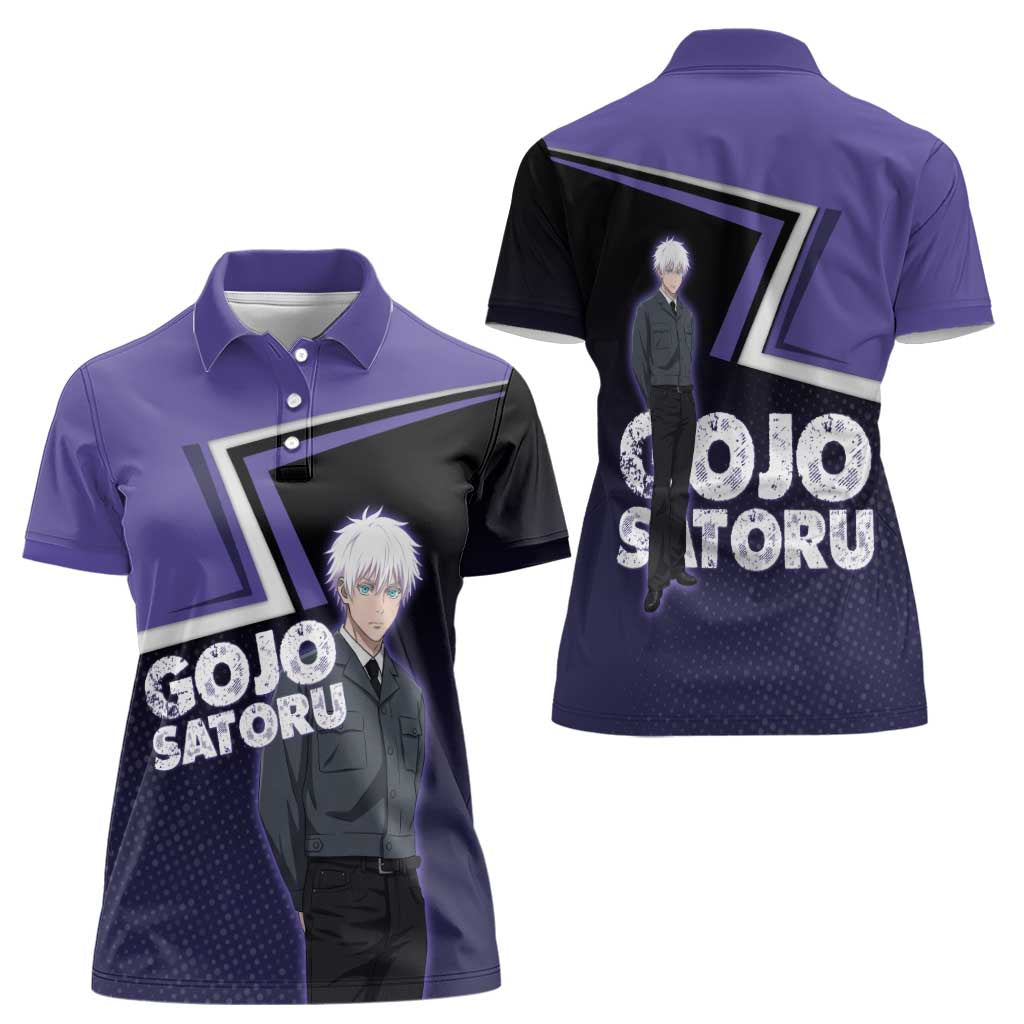 Gojo Satoru Women Polo Shirt Bold Anime Poster Style