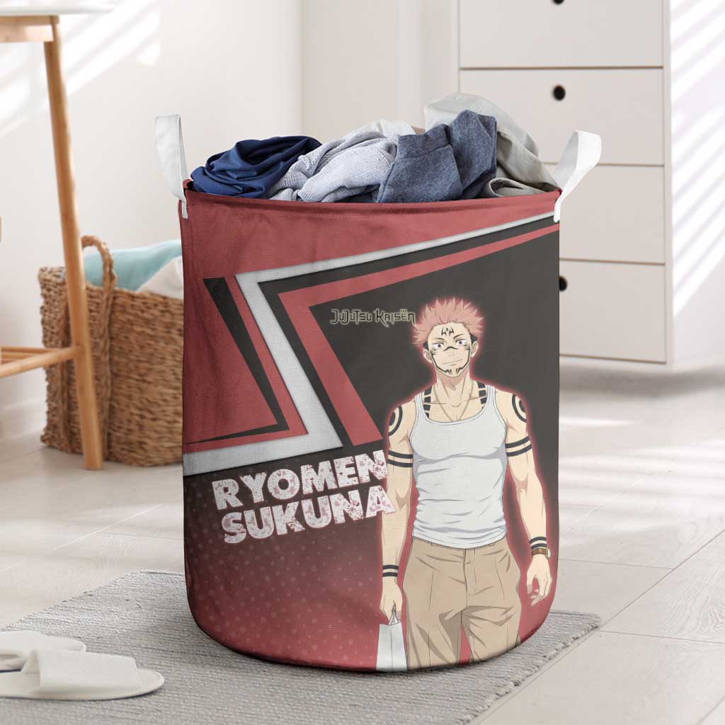 Ryomen Sukuna Laundry Basket Grunge Anime Poster Style