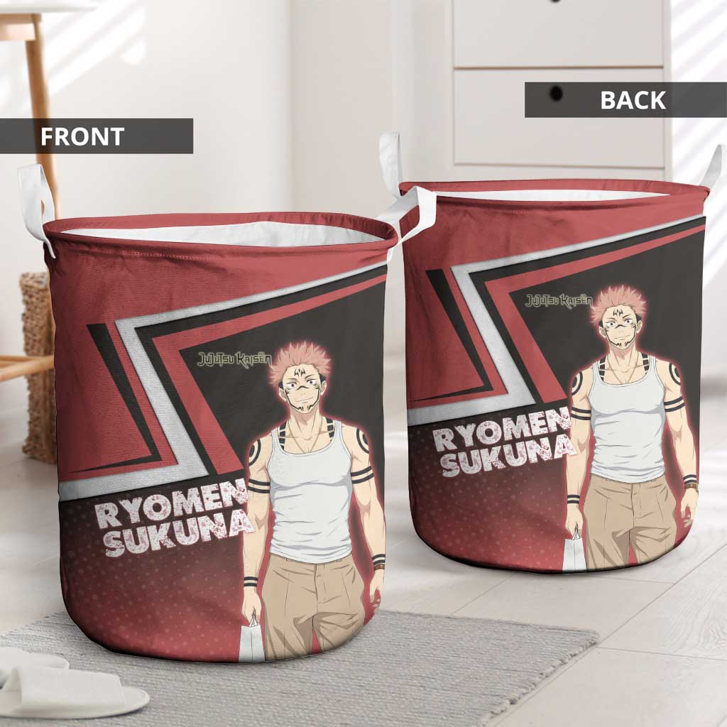 Ryomen Sukuna Laundry Basket Grunge Anime Poster Style