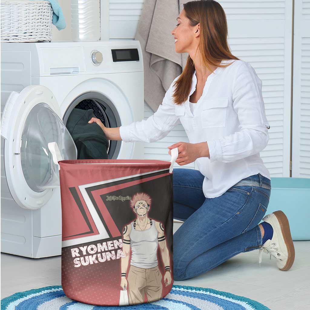 Ryomen Sukuna Laundry Basket Grunge Anime Poster Style
