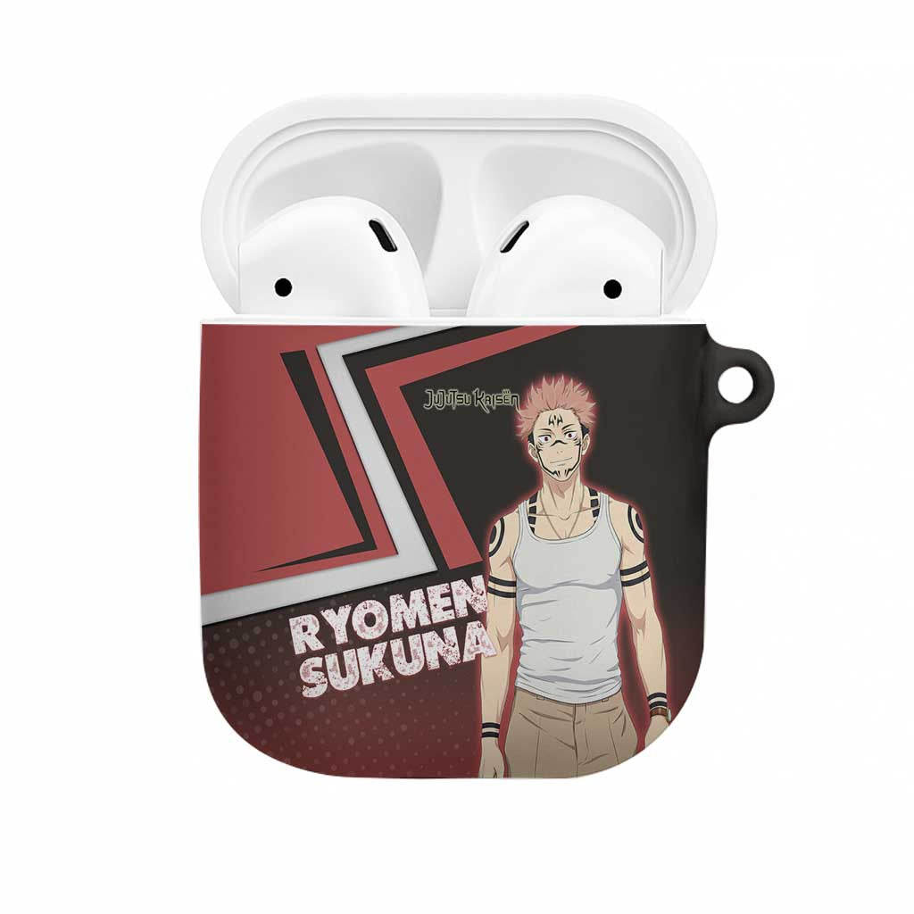Ryomen Sukuna AirPods Case Grunge Anime Poster Style