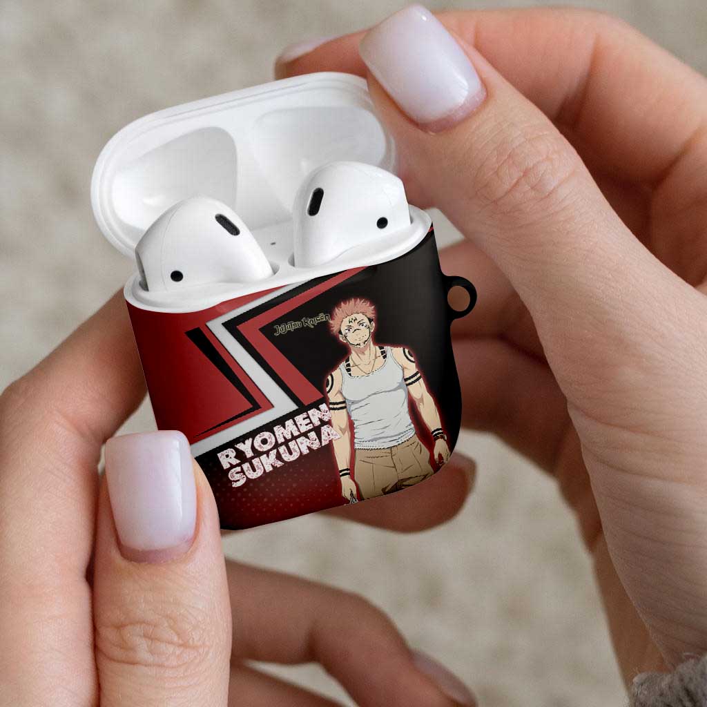 Ryomen Sukuna AirPods Case Grunge Anime Poster Style