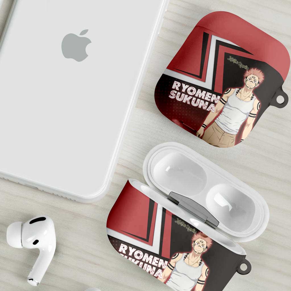 Ryomen Sukuna AirPods Case Grunge Anime Poster Style