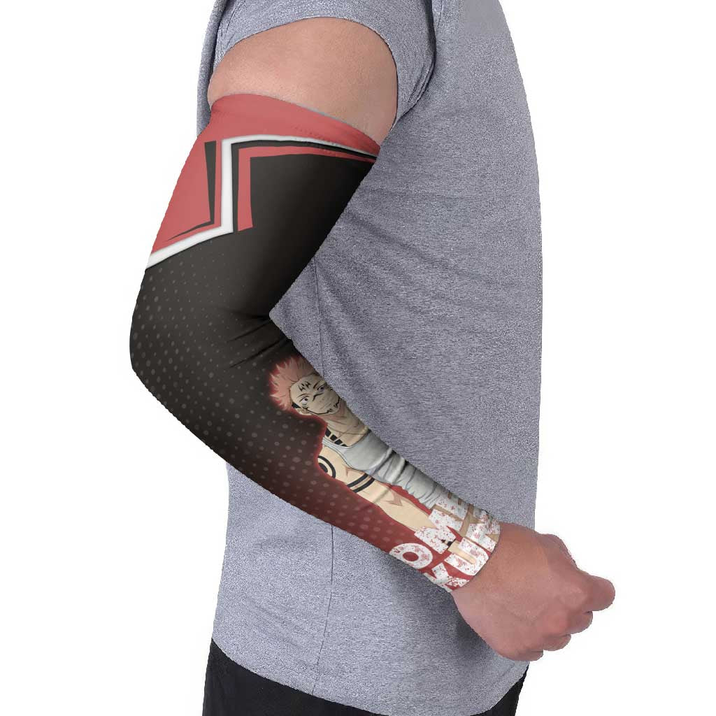 Ryomen Sukuna Arm Sleeves Grunge Anime Poster Style