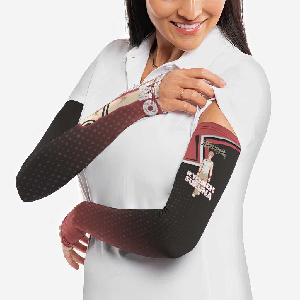 Ryomen Sukuna Arm Sleeves Grunge Anime Poster Style