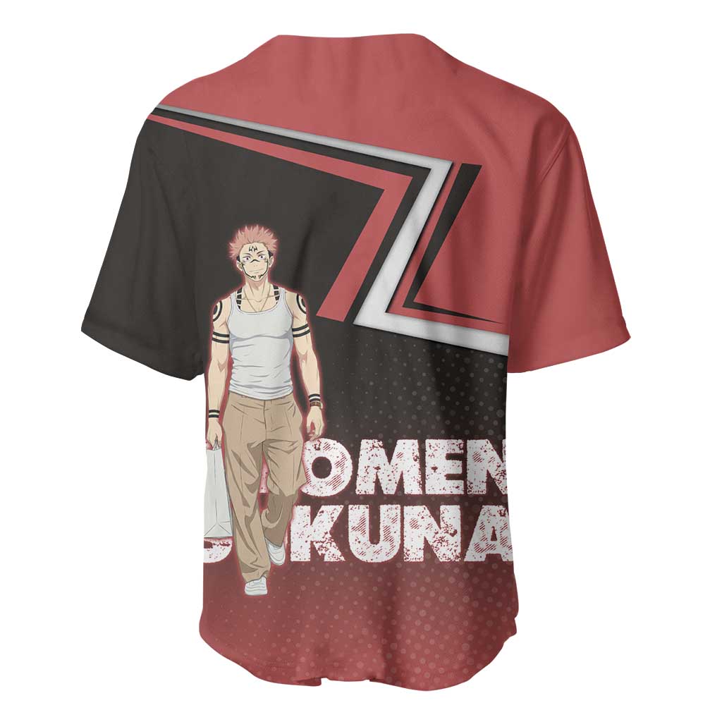 Ryomen Sukuna Baseball Jersey Grunge Anime Poster Style