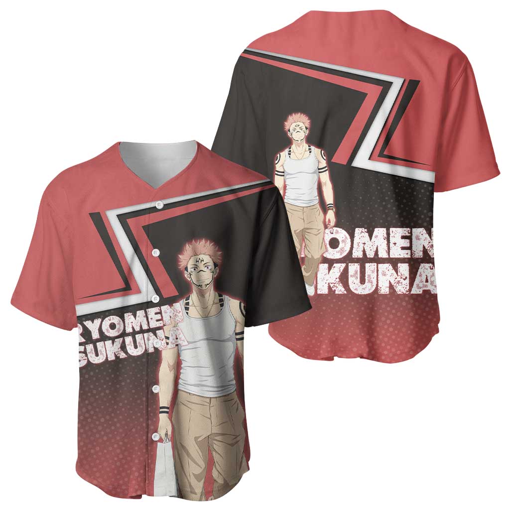 Ryomen Sukuna Baseball Jersey Grunge Anime Poster Style
